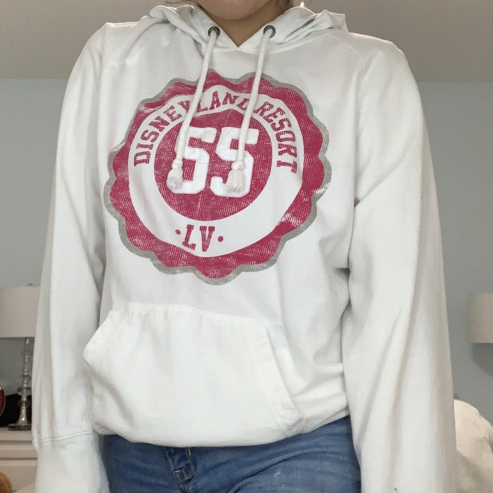 Real DISNEYLAND vintage style white hoodie